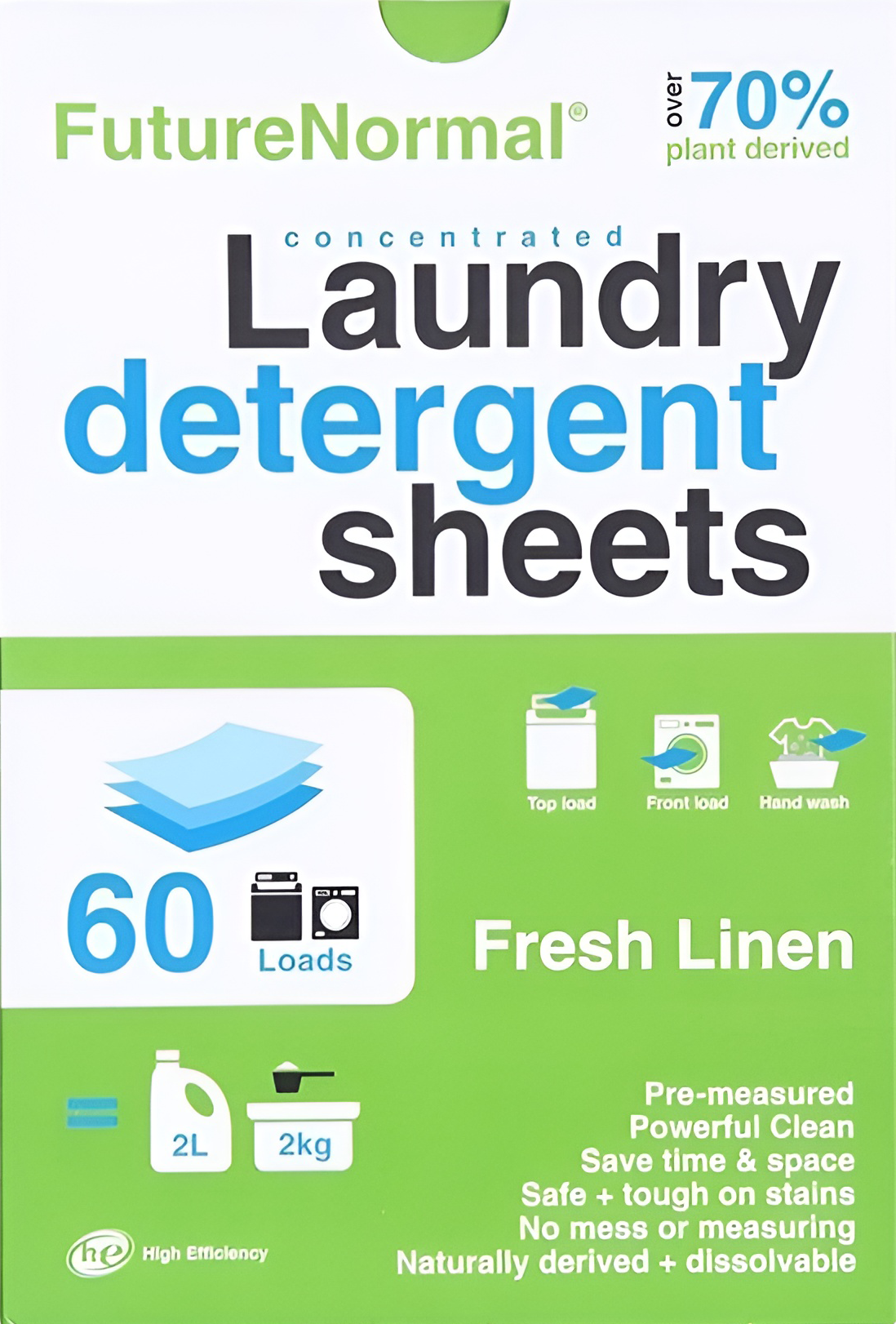 Eco-Friendly Laundry Detergent Sheets - 5 BOX VALUE (300 Sheets)