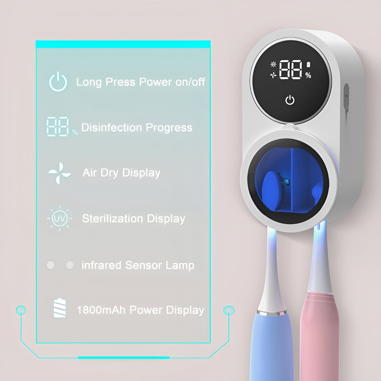 Twin UV Toothbrush Sterilizer