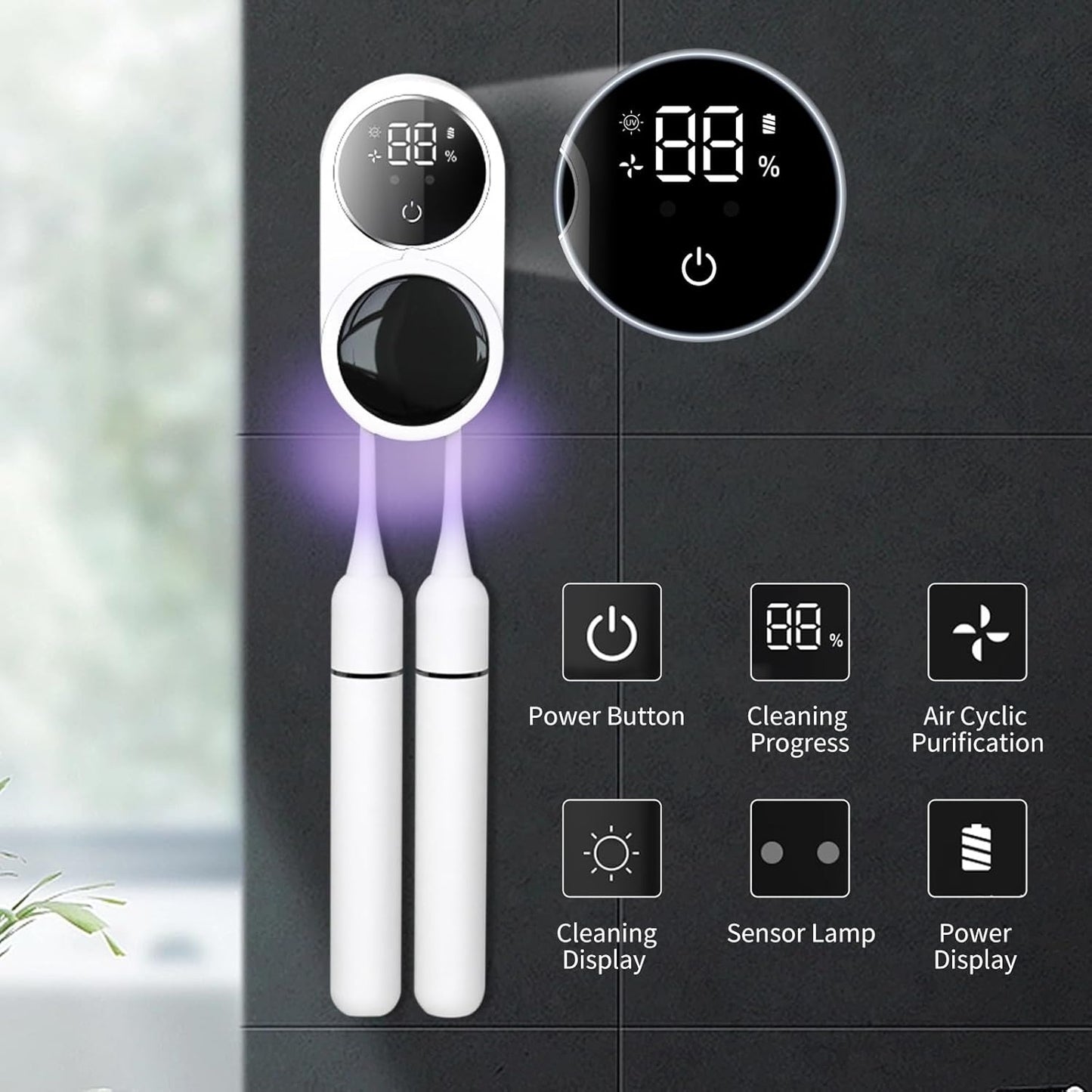 Twin UV Toothbrush Sterilizer