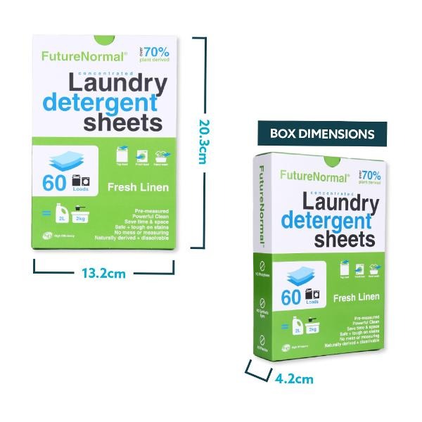 Eco-Friendly Laundry Detergent Sheets - 5 BOX VALUE (300 Sheets)