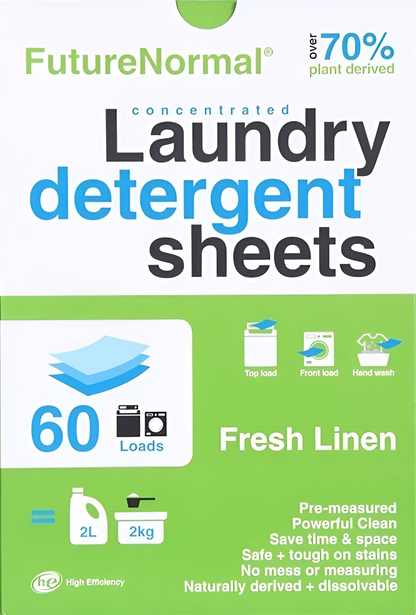 Eco-Friendly Laundry Detergent Sheets - 5 BOX VALUE (300 Sheets)