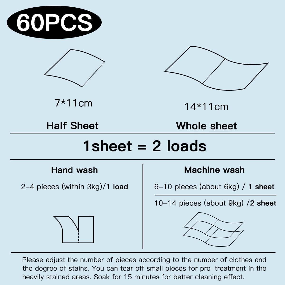 Eco-Friendly Laundry Detergent Sheets - 5 BOX VALUE (300 Sheets)