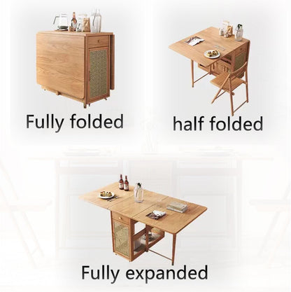 Patsy Rattan Foldable Dining Table