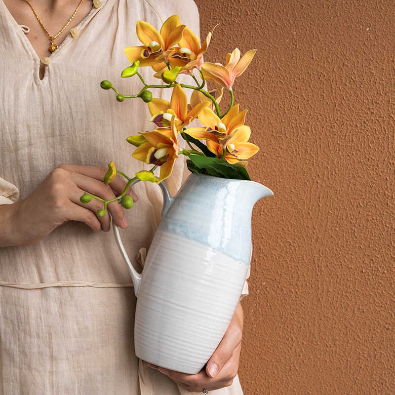 Farmhouse Ceramic Kettle Vase