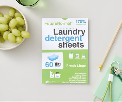 Eco-Friendly Laundry Detergent Sheets - 5 BOX VALUE (300 Sheets)